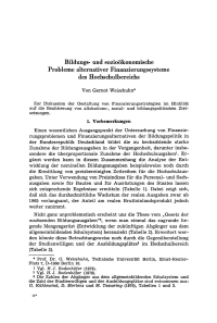 Bildungs- und sozioökonomische Probleme alternativer Finanzierungssysteme des Hochschulbereichs
