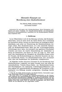 Alternative Konzepte zur Berechnung einer Akademikersteuer