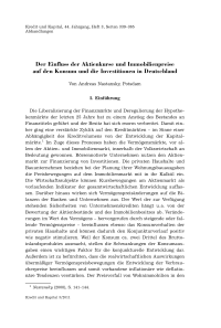Der Einfluss der Aktienkurse und Immobilienpreise auf den Konsum und die Investitionen in Deutschland