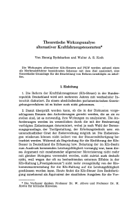 Theoretische Wirkungsanalyse alternativer Kraftfahrzeugsteuerarten