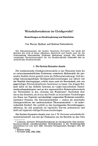 Wirtschaftswachstum im Gleichgewicht?