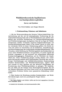 Wohlfahrtstheoretische Implikationen von Sozialproduktsvergleichen