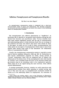 Inflation, Unemployment and Unemployment Benefits
