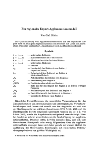Ein regionales Export- Agglomerationsmodell
