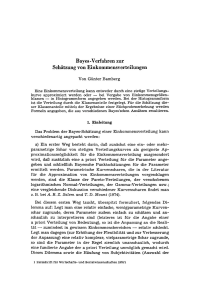 Bayes-Verfahren zur Schätzung von Einkommensverteilungen