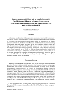 Sparen, wenn das Geld gerade so zum Leben reicht: Das Risiko des Abbruchs privater Altersvorsorge unter den Rahmenbedingungen von Riester-Förderung und Sozialgesetzbuch II