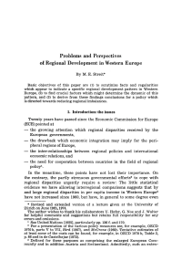 Problems and Perspectives of Regional Development in Western Europe
