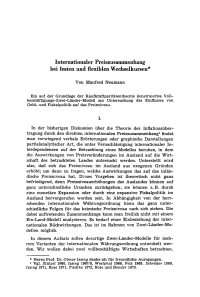 Internationaler Preiszusammenhang bei festen und flexiblen Wechselkursen