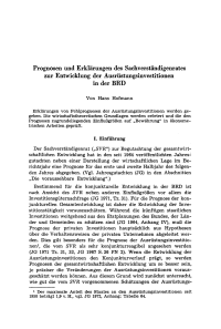 Prognosen und Erklärungen des Sachverständigenrates zur Entwicklung der Ausrüstungsinvestitionen in der BRD