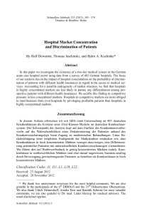 Hospital Market Concentration and Discrimination of Patients