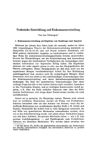 Technische Entwicklung und Einkommensverteilung