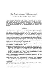 Eine Theorie endogener Zeitdiskontierung