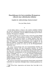 Zinserhöhungen bei festverzinslichen Wertpapieren während einer schleichenden Inflation. Ausgleich für inflationsbedingte Realwertverluste?