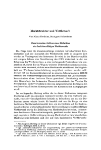 Marktstruktur und Wettbewerb