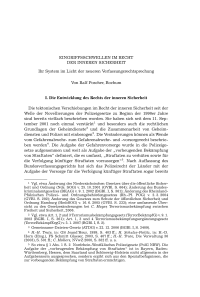 Eingriffsschwellen im Recht der inneren Sicherheit. Ihr System im Licht der neueren Verfassungsrechtsprechung