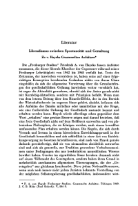 Liberalismus zwischen Spontaneität und Gestaltung