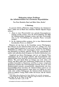 Diskussion einiger Probleme der Arbeitswertlehre bei erweiterter Reproduktion