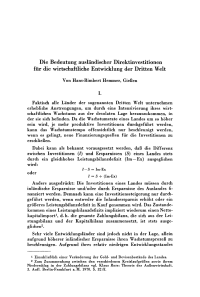 Die Bedeutung ausländischer Direktinvestitionen für die wirtschaftliche Entwicklung der Dritten Welt