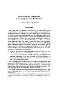 Bodenmarkt und Bodenpolitik in der Bundesrepublik Deutschland