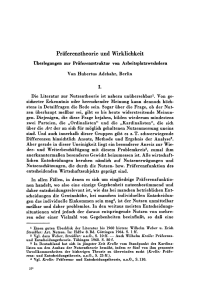 Präferenztheorie und Wirklichkeit