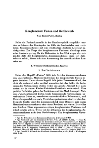 Konglomerate Fusion und Wettbewerb