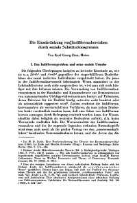 Die Einschränkung von Indifferenzbereichen durch soziale Substitutionsgrenzen