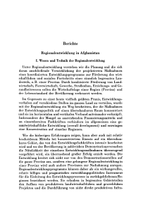 Regionalentwicklung in Afghanistan
