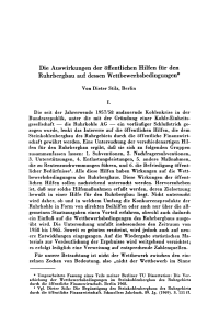 Die Auswirkungen der öffentlichen Hilfen für den Ruhrbergbau auf dessen Wettbewerbsbedingungen