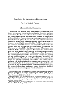 Grundzüge des bulgarischen Finanzsystems