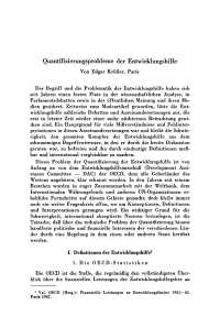 Quantifizierungsprobleme der Entwicklungshilfe