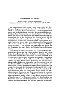 Bildungswesen und Statistik