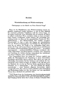 Wirtschaftsordnung und Wiedervereinigung