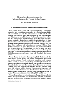 Die geistigen Voraussetzungen der Industrialisierung im 19. und 20. Jahrhundert