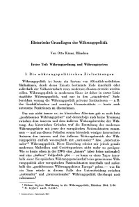 Historische Grundlagen der Währungspolitik