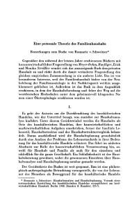 Eine personale Theorie des Familienhaushalts