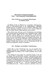 Sakrosankte Vermögensverteilung? Nein! — aber realistische Gesellschaftspolitik