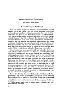 Nassers Arabischer Sozialismus