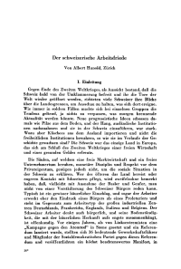 Der schweizerische Arbeitsfriede