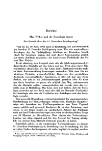 Max Weber und die Soziologie heute. Ein Bericht über den 15. Deutschen Soziologentag