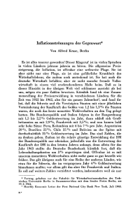 Inflationsströmungen der Gegenwart