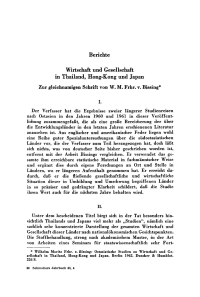 Wirtschaft und Gesellschaft in Thailand, Hong-Kong und Japan