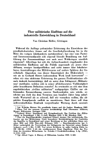 Über militärische Einflüsse auf die industrielle Entwicklung in Deutschland