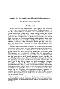 Aspekte des Entwicklungsproblems in Industriestaaten