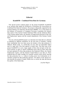 Editorial – KombiFiD – Combined Firm Data for Germany