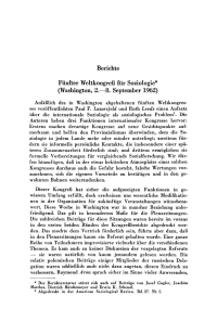 Fünfter Weltkongreß für Soziologie (Washington, 2.—8. September 1962)