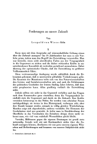 Forderungen an unsere Zukunft