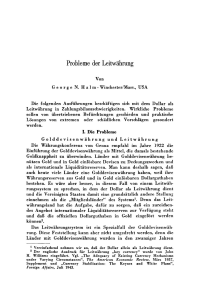 Probleme der Leitwährung