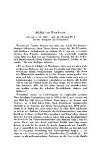 Adolph von Wenckstern