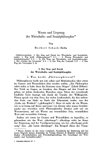 Wesen und Ursprung der Wirtschafts- und Sozialphilosophie