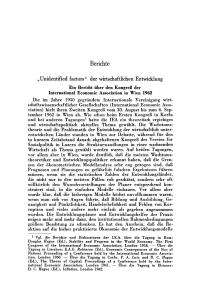 „Unidentified factors“ der wirtschaftlichen Entwicklung